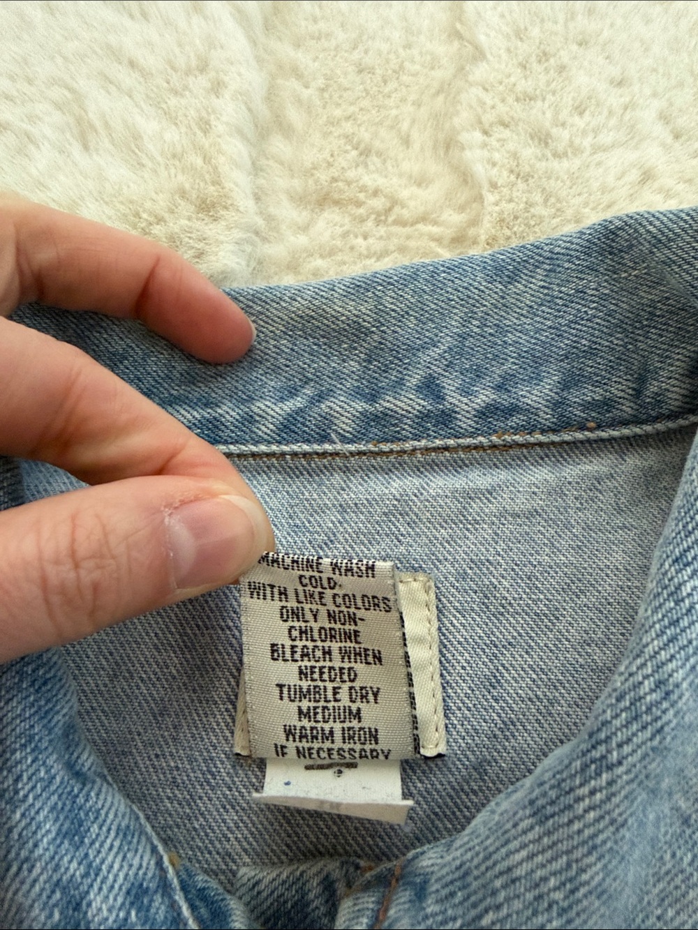 GAP Light Blue Denim Button-Front Vest - Picture 3 of 4